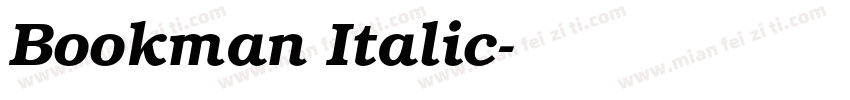 Bookman Italic字体转换